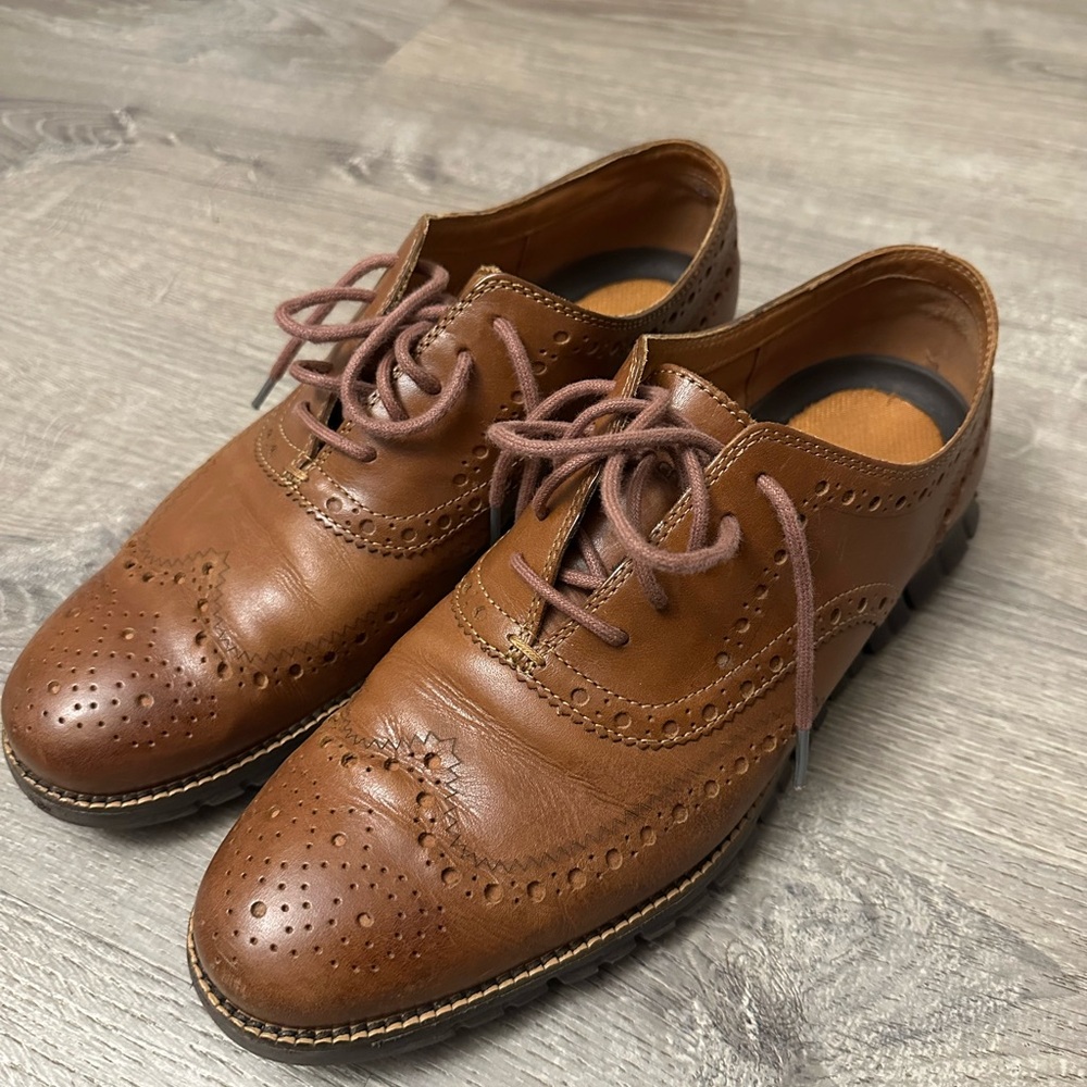 Cole Haan Brown Leather Oxfords